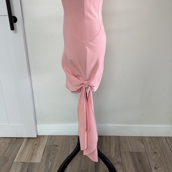 Cinq A Sept Sharon Knotted Crepe Mini Dress, Pink, 4 - Picture 8 of 13